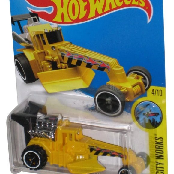 Hot Wheels Yellow Street Cleaver Plow Truck Mattel - Picture 2 of 9